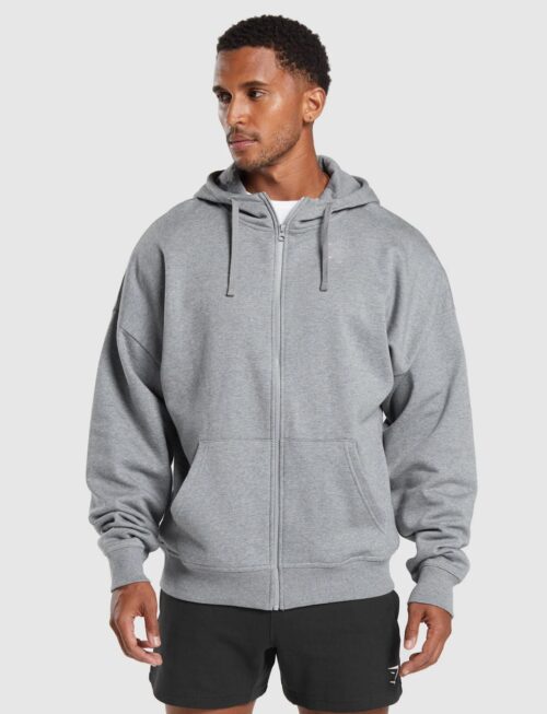 Essential Oversized Zip Up Hoodie
