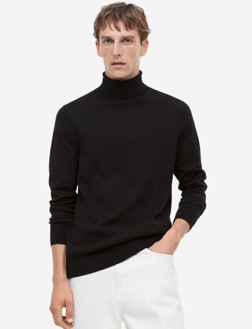 Slim Fit Fine-knit Turtleneck Sweater